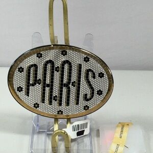 Anthropologie PARIS Subway Tile Themed Brass Wall Hook - DISCONTINUED RARE